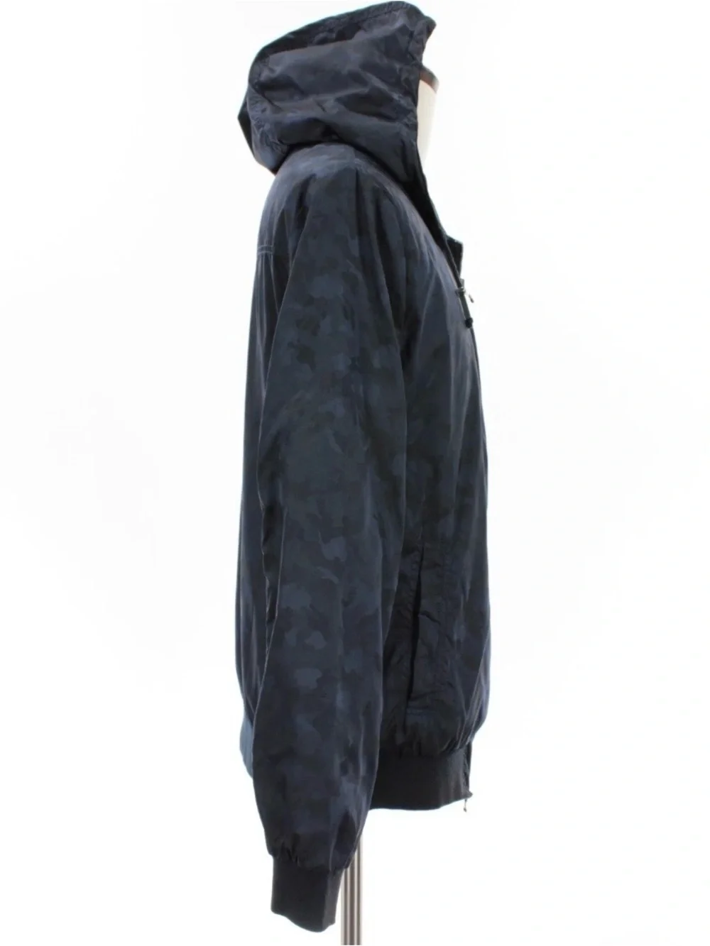Eleventy Full Zip Windbreaker Jacket Size L in Blue Camo